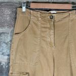 Joie  Tan Tencel High‎ Rise Straight Leg Cargo Pants 10 Photo 3