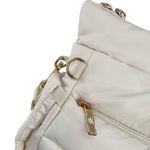 iPack Puffy Tote Luggage Bag Ivory Travel Adjustable Strap Laptop Pocket White Photo 6