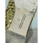 Freda Salvador Jada Braided Leather Bow Ballet Flats Metallic Gold Women's 10 Photo 7