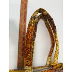 Daren's Bags Quilted Patchwork Tote Purse with Accessories Brown Yellow Orange Photo 5