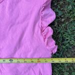 ZARA  Pink Ruffle‎ Sleeve Crop Top Women's Small Short Sleeve Casual Photo 4