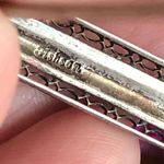 Sterling Silver Antique art deco Fishson stone bar brooch Photo 6