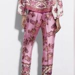 Magaschoni  Pink Floral Satin Pants NEW Photo 11