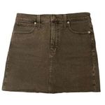 Madewell  Jean Skirt Size 27 Stretch Black Charcoal Denim Raw Edge Boho Festival Photo 0