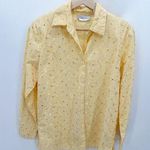 draper's & damon's Yellow Embroidered Long Sleeve Shirt Women's Size Small S Photo 0