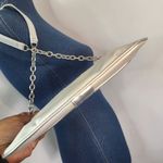 Avon Products Silver Satin Clutch Bag with Chain Shoulder Strap Photo 6