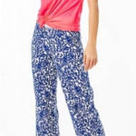 Lilly Pulitzer ® Beach Palazzos Linen Blend Pants Oyster Bay Sz. XS Photo 0