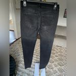 Free People  Jeans Skinny High Rise Black Denim Distressed Boho Dark Academia 90s Photo 2