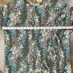 NWT Tru Luxe Jeans Floral Ruffle Trim Long Sleeve Top Medium Brown Photo 7