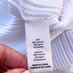 Cinq à Sept Cinq a Sept Amalia ruffled ribbed knit off-the-shoulder 3/4 sleeve crop top S Photo 6