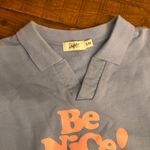 MAYFAIR GROUP 'Be Nice!' Sweatshirt Blue Size M Photo 3