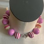 Necklace powder pin gum ball Barbie stripes beaded toggle jewelry Photo 4
