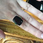 Genuine Smoky Quartz Chrome Diopside Sterling Silver Cocktail Ring Size 8 Brown Photo 5