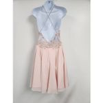 Jovani JVN Halter Chiffon Criss Cross Beads Short SIZE 4 Photo 4