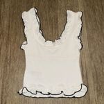 Kimchi Blue NEW Urban Outfitters Darya Bow Ruffle Tank Top In White NWOT - XS Photo 4
