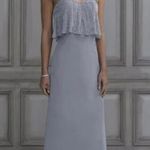 Adrianna Papell Womens New Platinum Bridal Silver Sweetheart Beaded Strapless Ma Photo 0