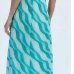 ZARA  Wavy Green Striped Midi Dress Photo 1