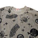 Marvel Spider Man All Over Print Plush Fleece Crewneck Sweatshirt Gray Size M Photo 1