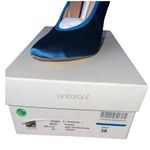 Daniele Ancarani🦎Blue Satin Pumps Pointed Toe Heels🌵 Blue Size 7 Photo 4