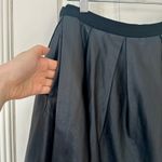 Black Leather Pleated Skirt w. Lace Trim Photo 3