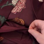 ECI  New York Burgundy Floral Pencil Skirt Size 8 Photo 1