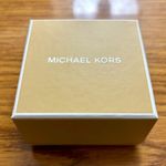 Michael Kors Gold-Tone Encircled Logo Open Ring Size 8 Photo 12