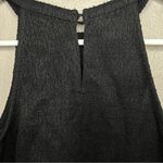 ZARA  black tweed halter top with fringe hem women's size small Photo 6