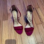 Sam Edelman Yaro Glossy Cherry shiny Ankle Strap Sandal Leather Strappy Block Chunky Charol Whimsygoth Colorful Bright Women's Red Heel Size 8 Photo 1