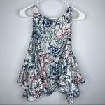 Olivaceous  Floral Flowy Tank Top Medium NWOT Keyhole Pink Blue Green Photo 7