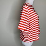 Vintage Chaus Red White Striped Blouse Short Sleeve Sz Medium Photo 3