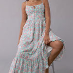 American Eagle AE Corset Tiered Midi Dress Photo 0