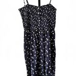 Aerie  Navy Floral Midi Dress with Adjustable Straps Photo 0