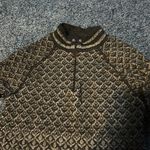 Athleta Women Diamond Peak Half Zip Wool Blend
Sweater Size M Printed Black Photo 2