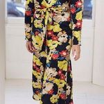 Etro floral silk midi dress Yellow Size 6 Photo 0
