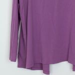 LL Bean Womens Cardigan 100% Supima Cotton Open Front Shawl Collar Size L Purple Size L Photo 7