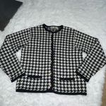 Classic Elements black white cardigan sweater gold buttons Medium Photo 4