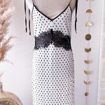 Topshop Polka Dot & Lace Plisse Slip Dress Photo 0