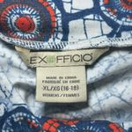 ExOfficio Womens XL Midi Skirt Blue Orange Abstract Travel Casual Skirt Photo 3