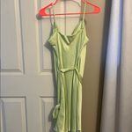 EXPRESS Light Green Slip Dress Photo 4