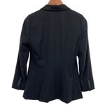 Elie Tahari Womens Black Wool Blend Blazer Relaxed Single Breasted Jacket Photo 2