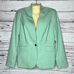 Vince Camuto Size 12 Mint Green One Button Fully Lined Blazer Jacket Photo 0