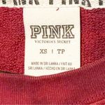 PINK - Victoria's Secret Pink Victoria Secret Women Size XS Sweatshirt Burgundy Dye Cotton Blend Pullover Photo 2