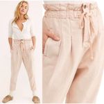 Free People  Margate Pleated Trouser Pants Size S Misty Rose Photo 1
