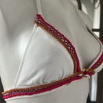 BCBGMAXAZRIA Swim Bikini Top, White w/Crochet Detailing Size XS New w/Tag Photo 3