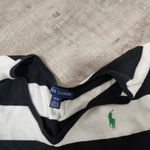 Ralph Lauren  Black and White Striped V-Neck T-shirt Size Medium Photo 2