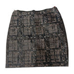 Hugo Boss Black Blue Metallic Textured Sheath Mini Skirt Size Small Photo 0