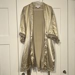 Birdy Grey Claudine Lace Robe Shiny Satin Neutral Champagne Size XL/XXL Photo 4