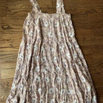 Natalie Martin Floral Tiered Mini Dress Square Neck Small Cottagecore Babydoll Photo 0