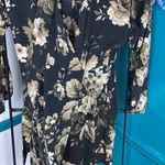 Denim & Supply  black floral wrap dress EUC Photo 5