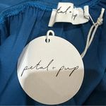 Petal and Pup Montana Blue Satin Square Neck Babydoll Top Back Tie Cut Out XS New Photo 13